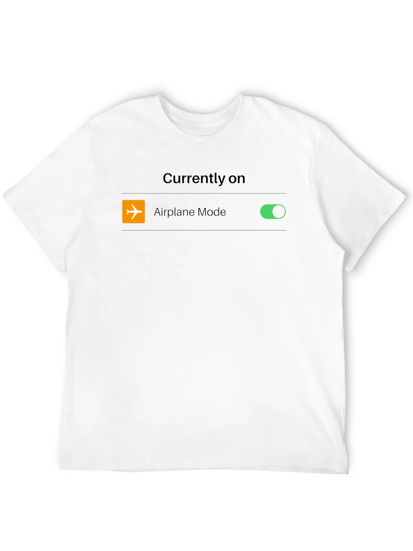 Airplane Mode On Black T-Shirt