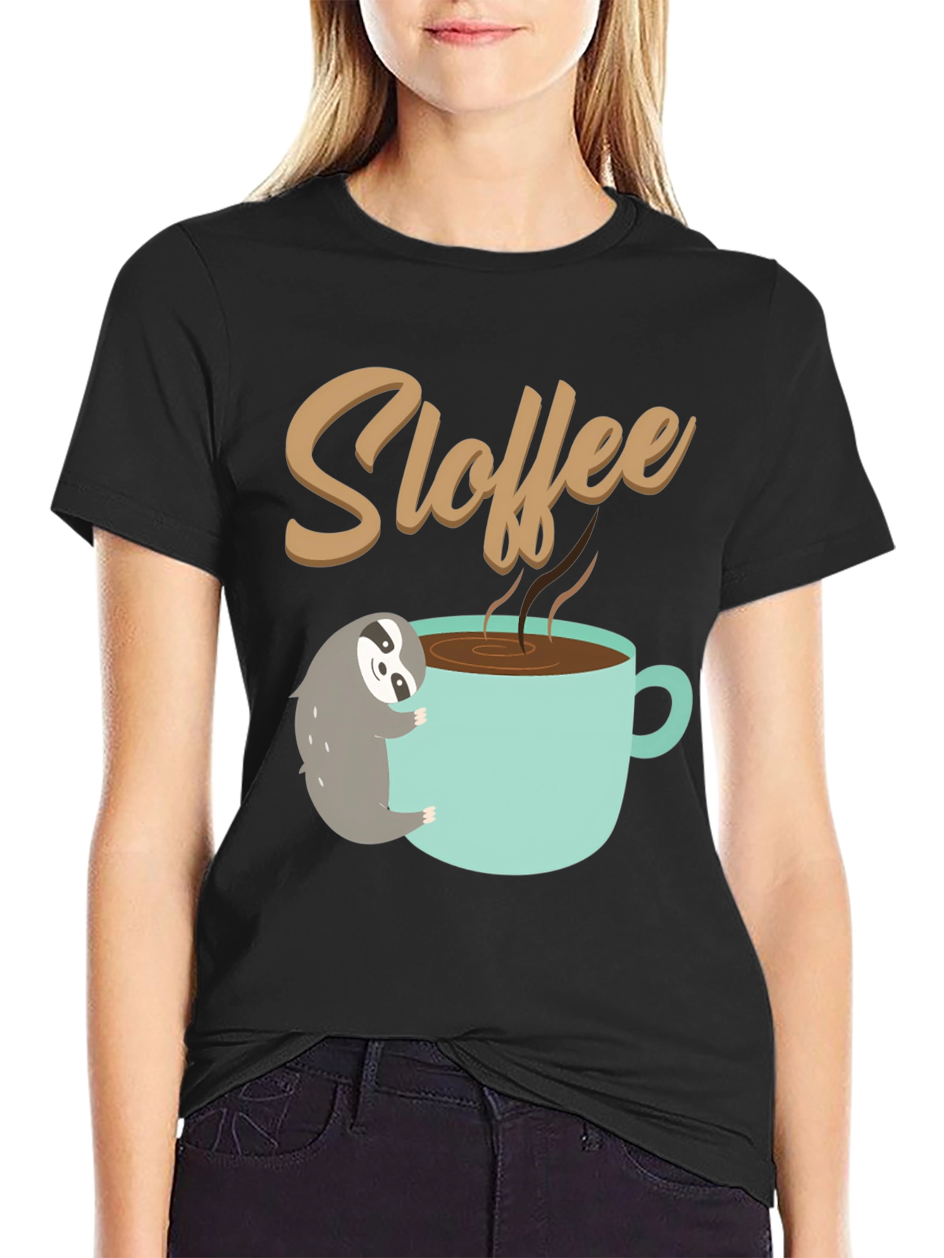 Sloth Coffee Lover T-Shirt - Sloffee Cute Tee