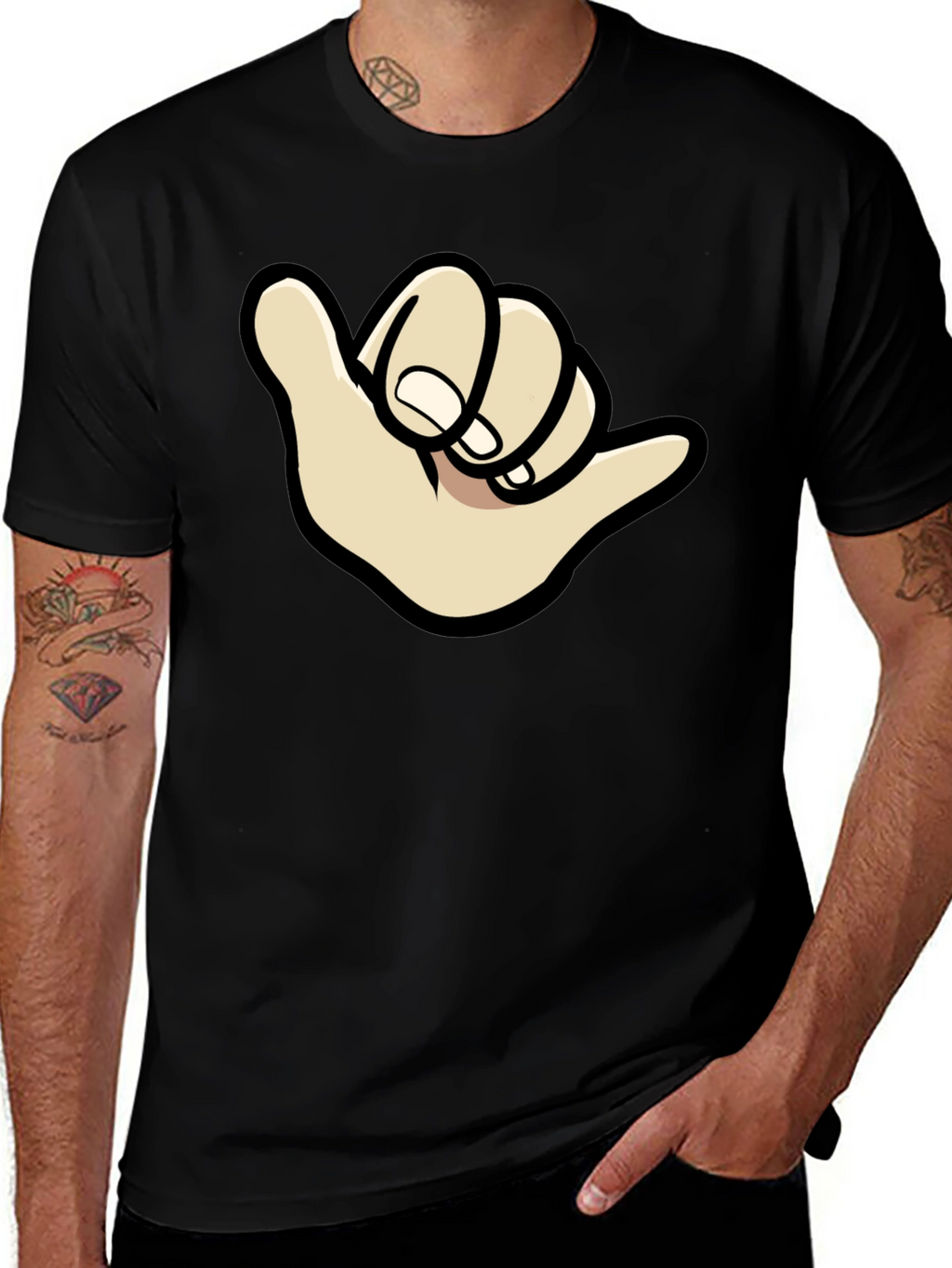 Shaka Sign Graphic Tee - Hang Loose
