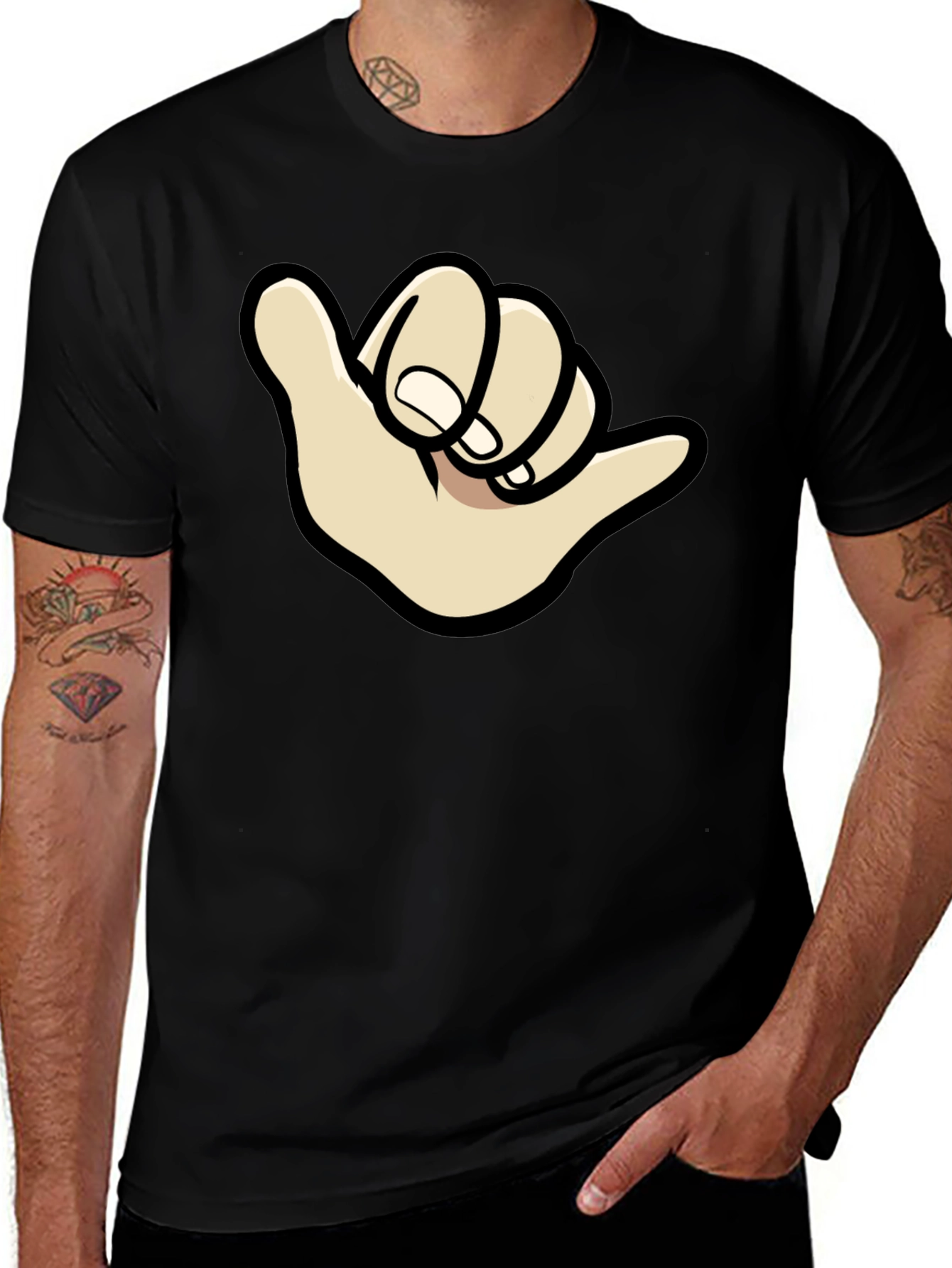 Shaka Sign Graphic Tee - Hang Loose