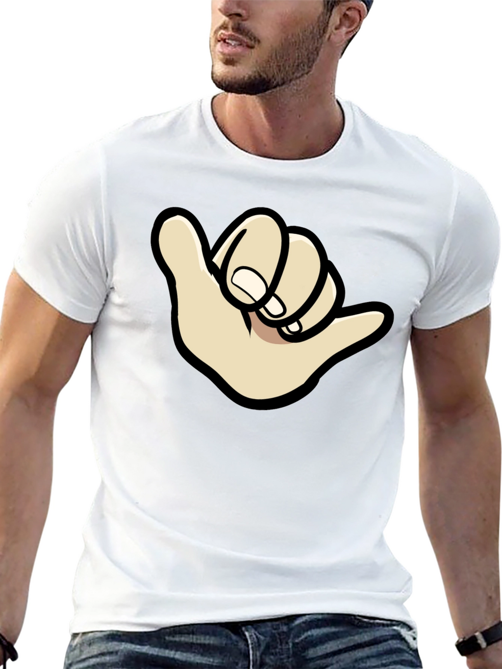 Shaka Sign Graphic Tee - Hang Loose