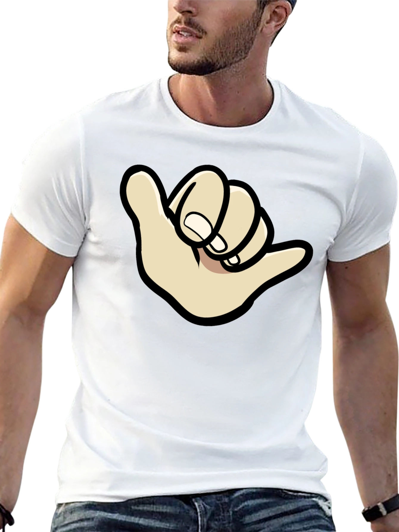 Shaka Sign Graphic Tee - Hang Loose