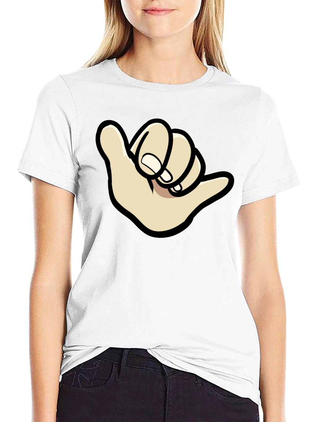 Shaka Sign Graphic Tee - Hang Loose