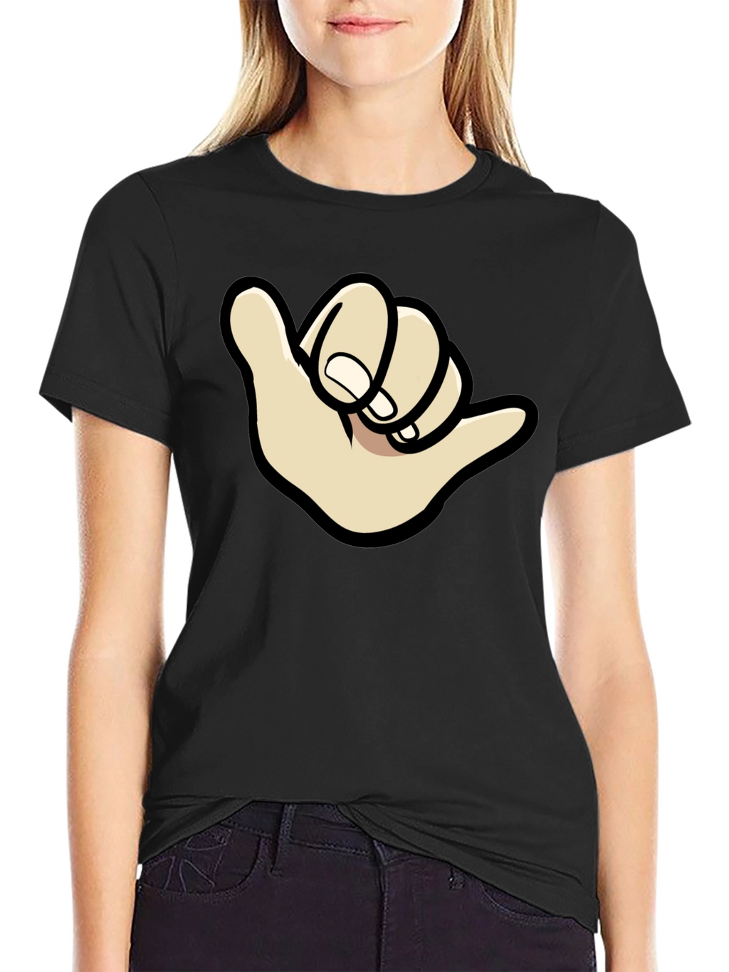 Shaka Sign Graphic Tee - Hang Loose