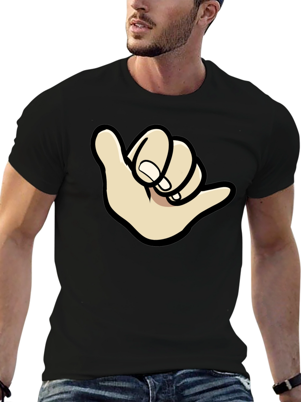 Shaka Sign Graphic Tee - Hang Loose