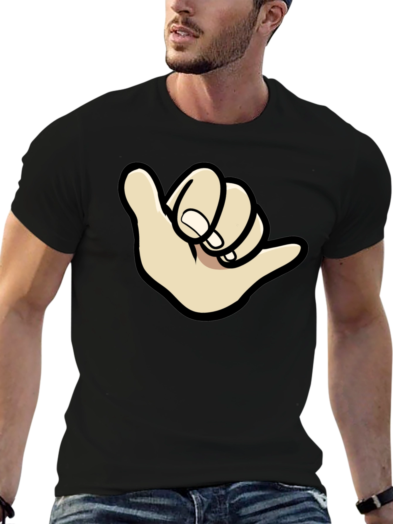 Shaka Sign Graphic Tee - Hang Loose