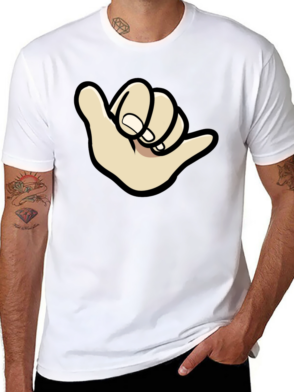 Shaka Sign Graphic Tee - Hang Loose