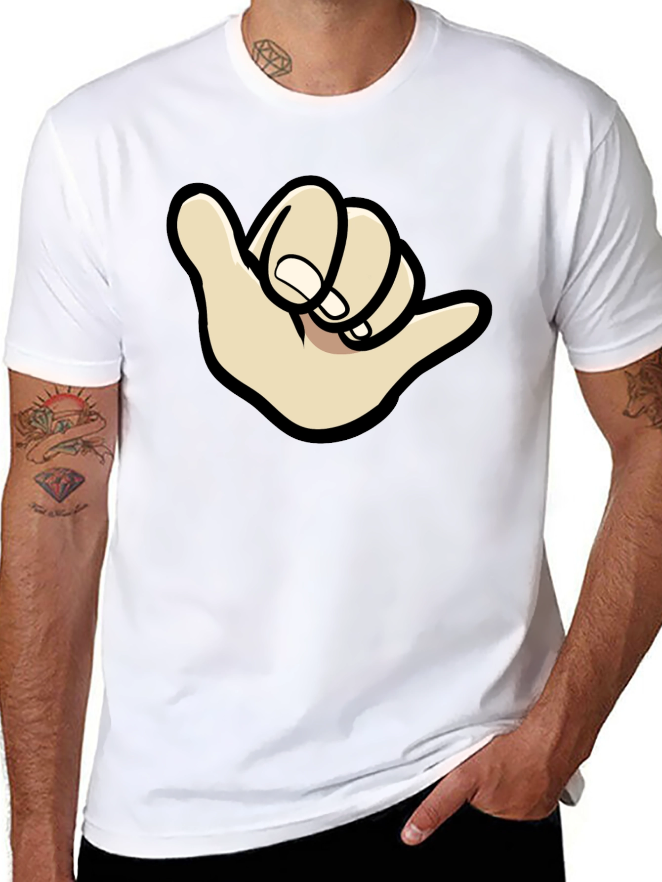 Shaka Sign Graphic Tee - Hang Loose