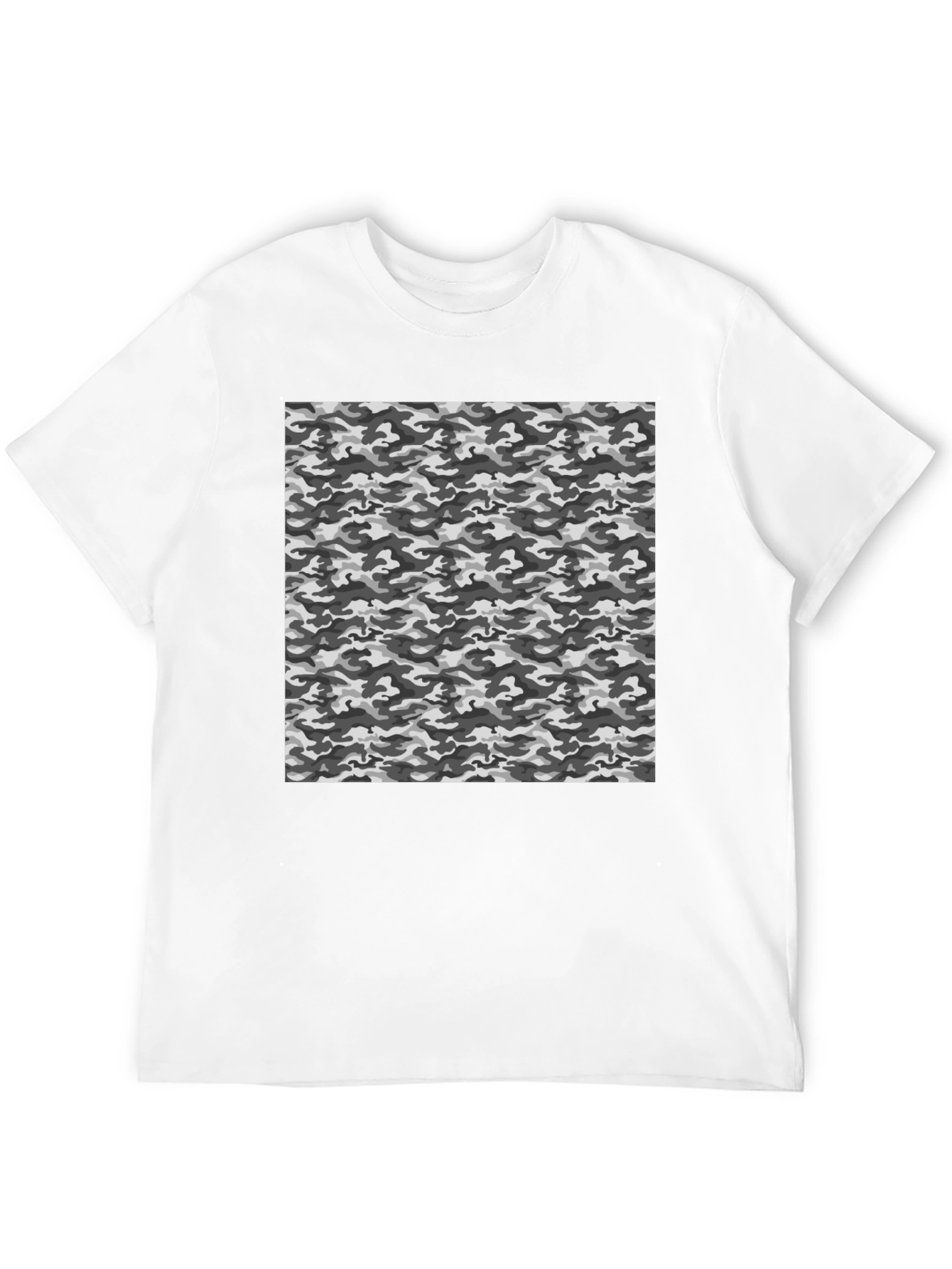 Urban Camo Print Black T-Shirt