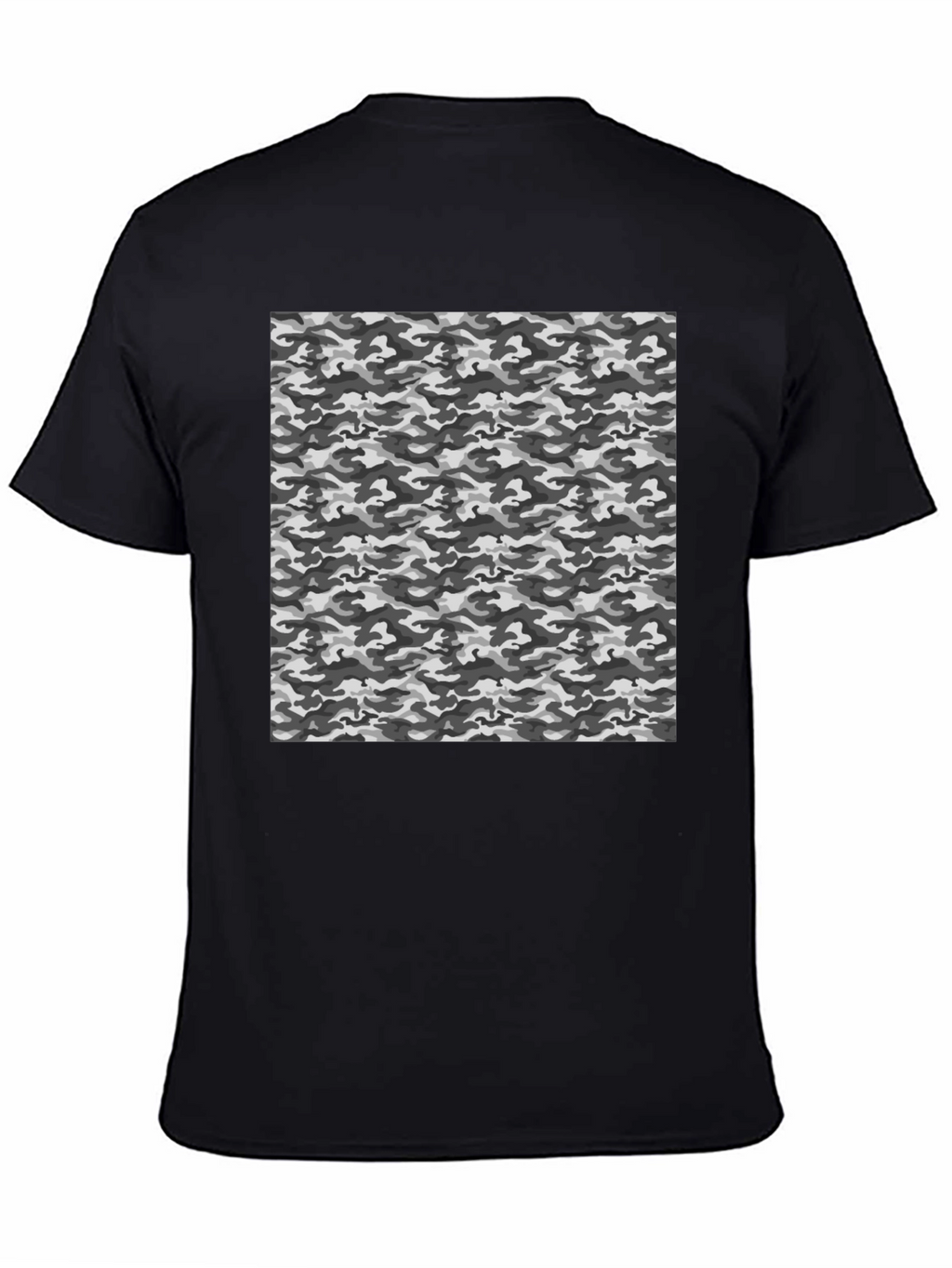 Urban Camo Print Black T-Shirt