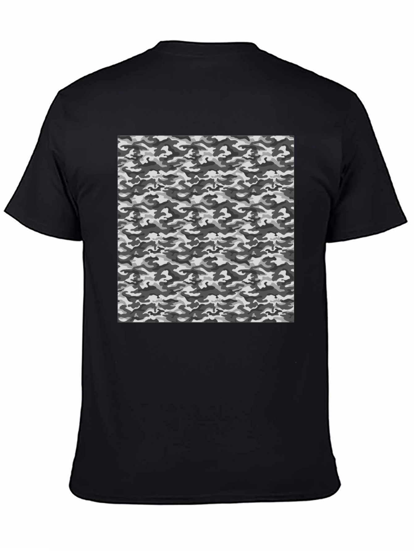 Urban Camo Print Black T-Shirt
