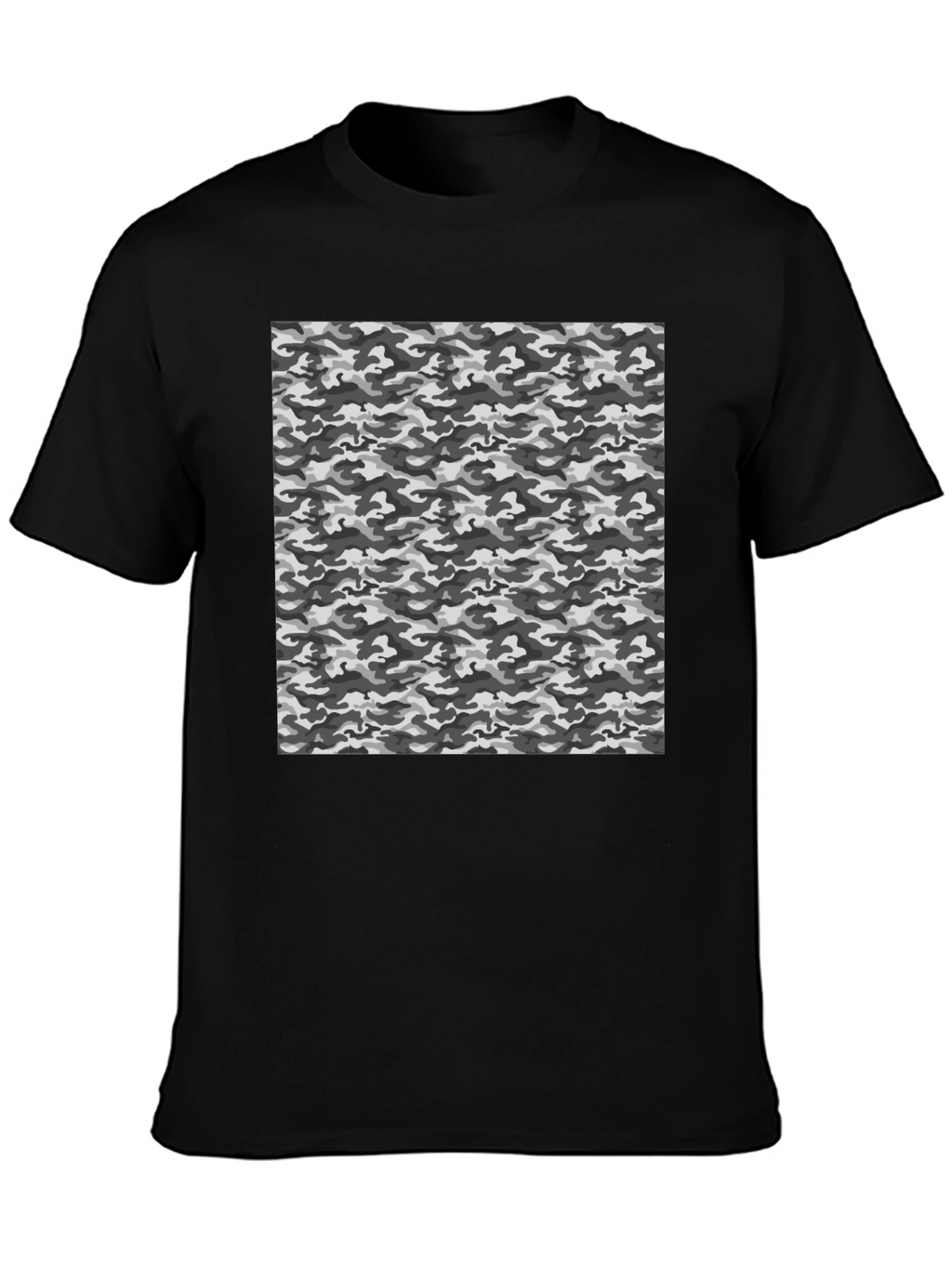 Urban Camo Print Black T-Shirt