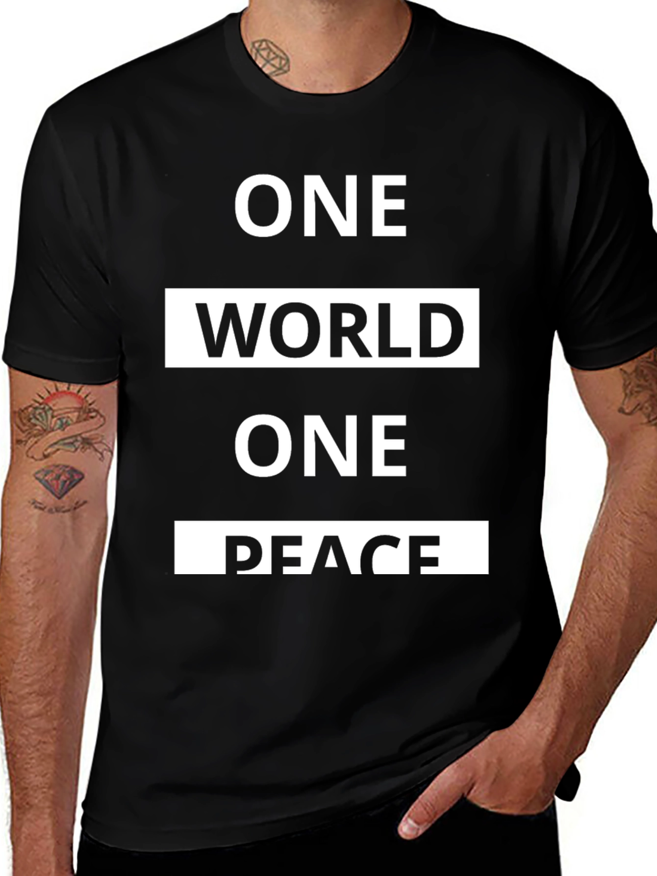 One World One Peace Graphic T-Shirt