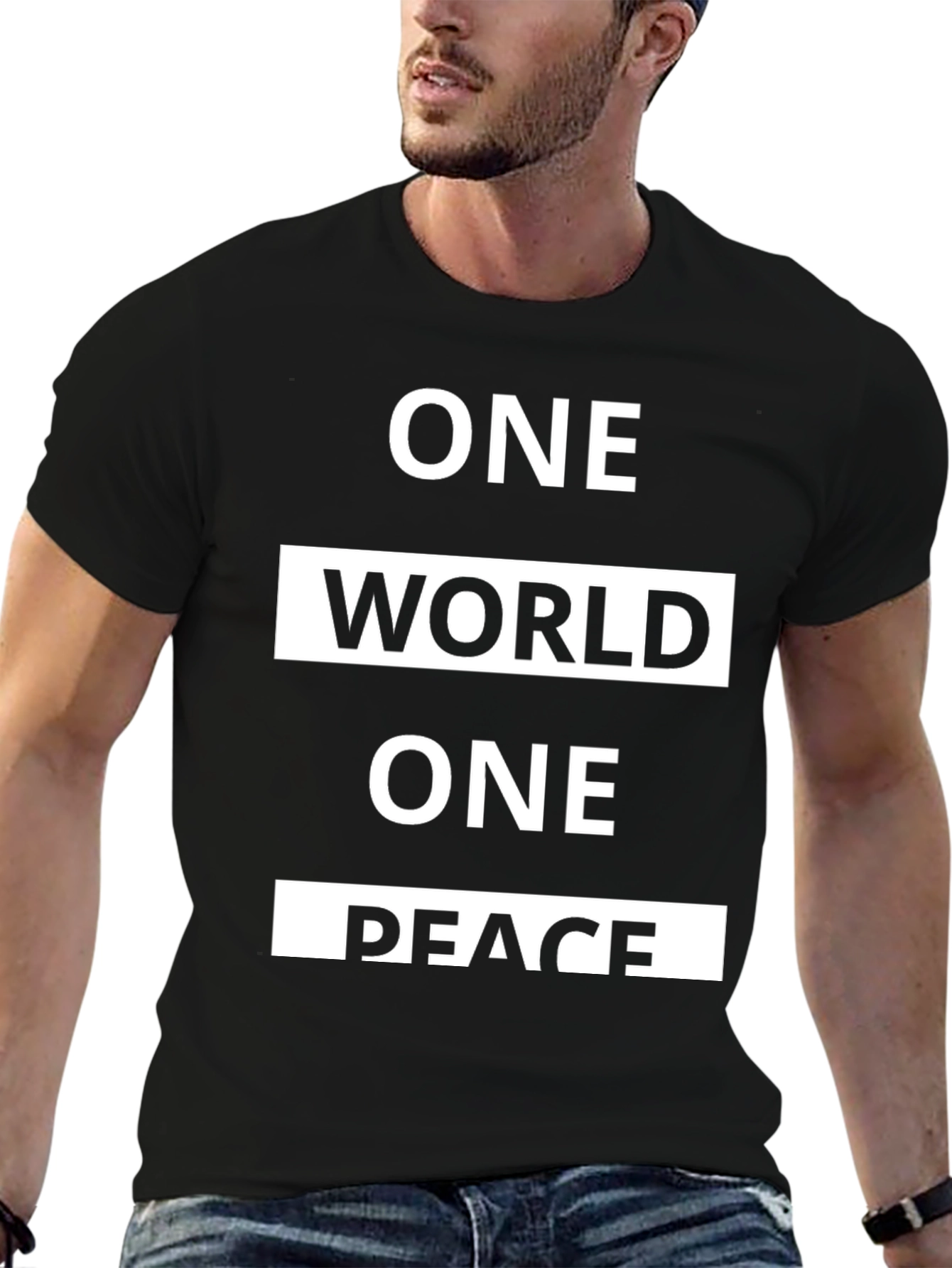 One World One Peace Graphic T-Shirt