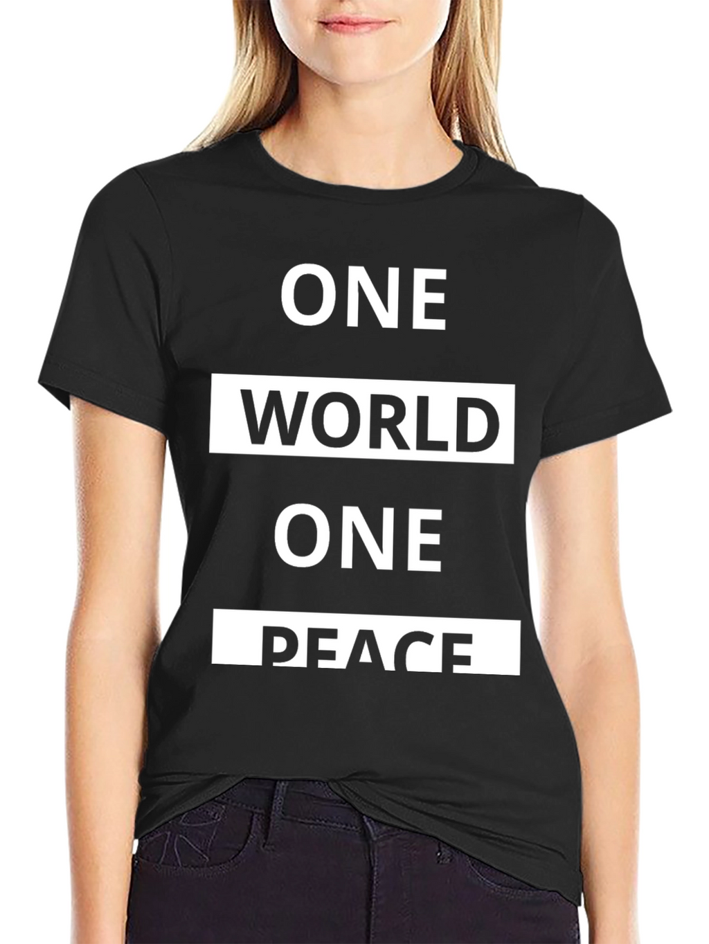 One World One Peace Graphic T-Shirt