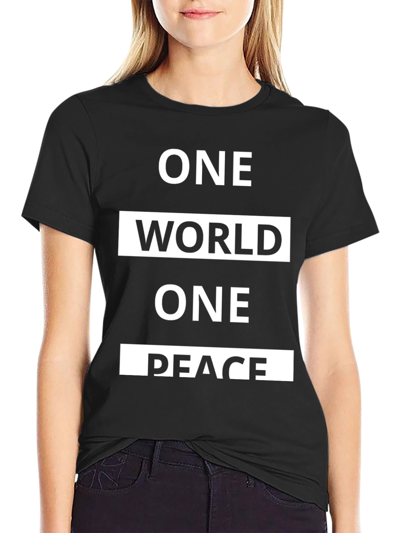 One World One Peace Graphic T-Shirt