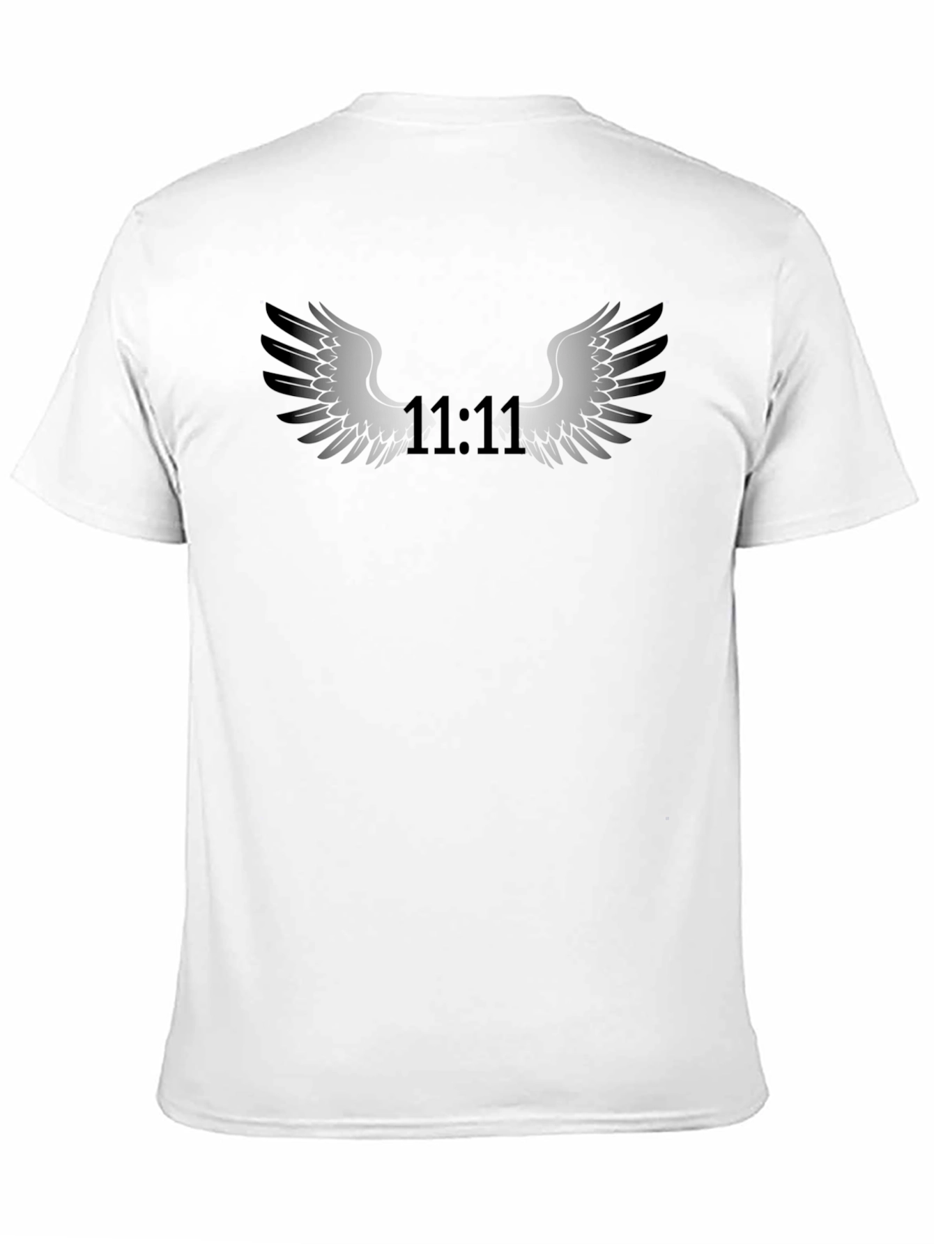 Mystical 11:11 Wings Graphic Black Tee