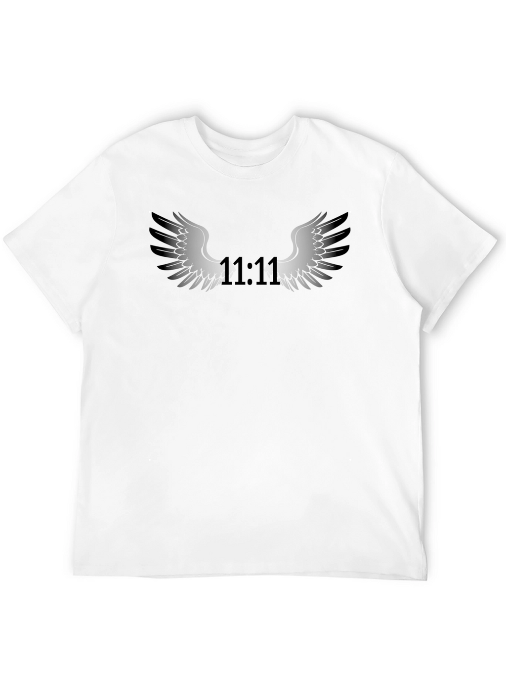 Mystical 11:11 Wings Graphic Black Tee