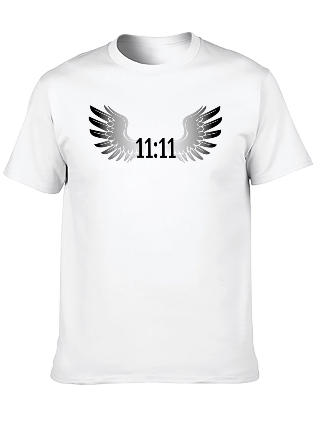 Mystical 11:11 Wings Graphic Black Tee