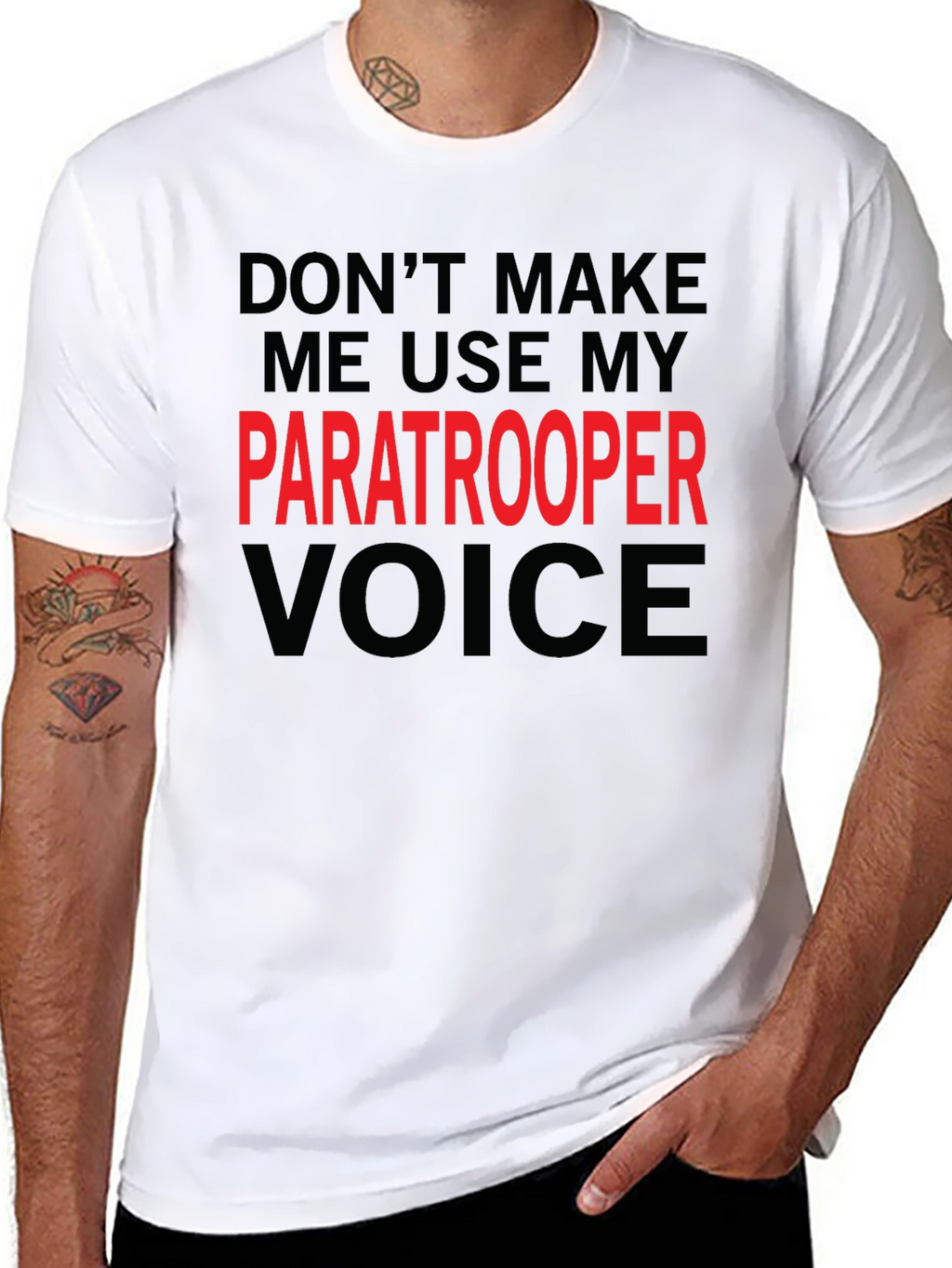 Paratrooper Voice Black T-Shirt