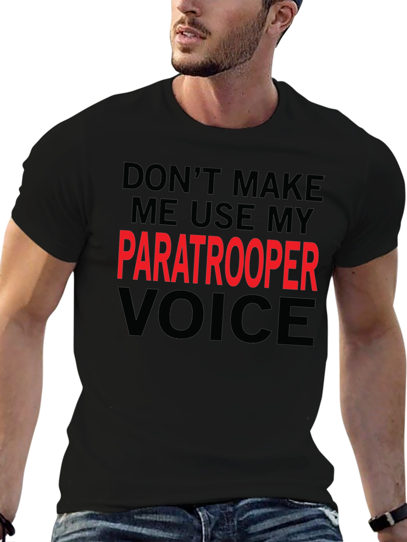 Paratrooper Voice Black T-Shirt