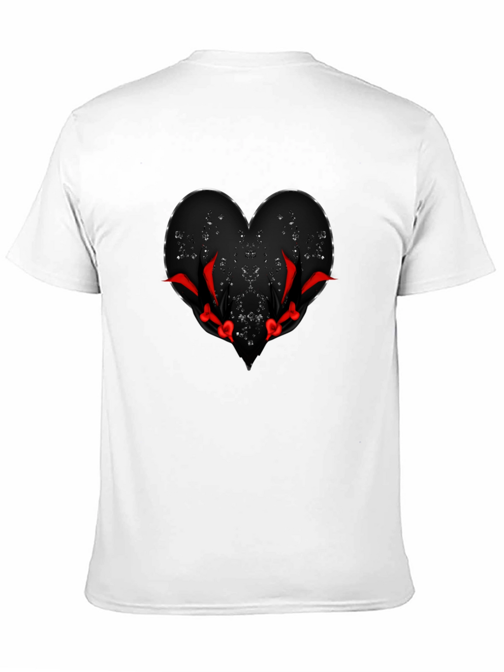 Mens Black Heart Graphic Tee