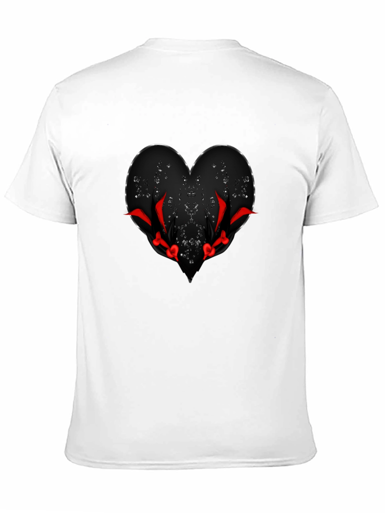 Mens Black Heart Graphic Tee