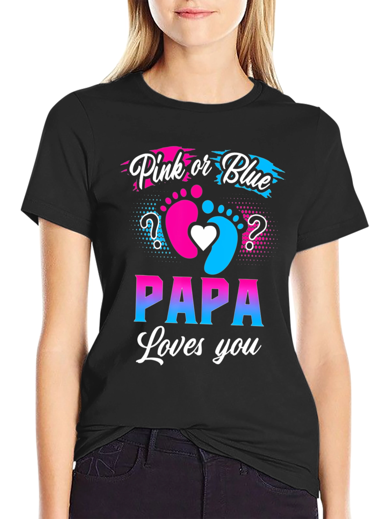 Pink or Blue Papa Loves You T-Shirt