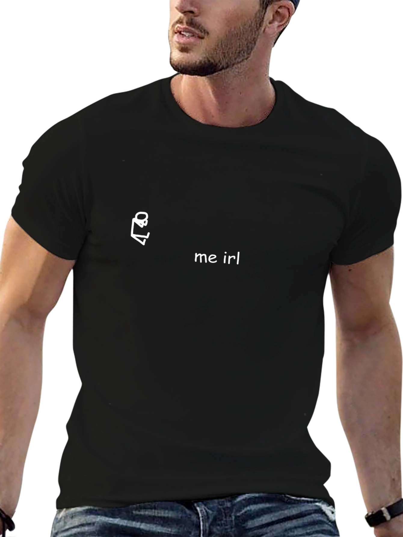 Me Irl Black Graphic T-Shirt - Trendy Casual Wear