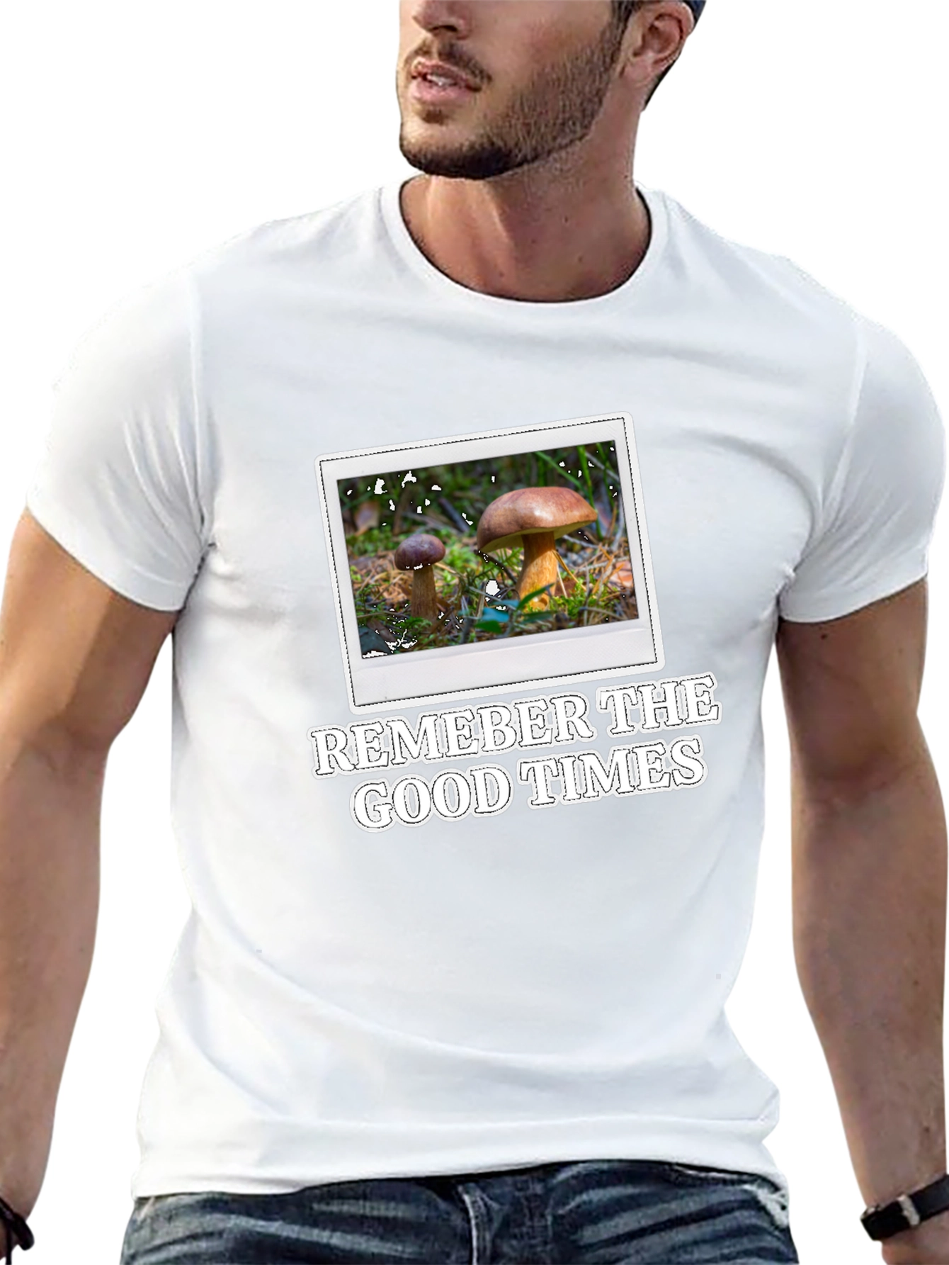 Mushroom Photo T-Shirt - Remember The Good Times