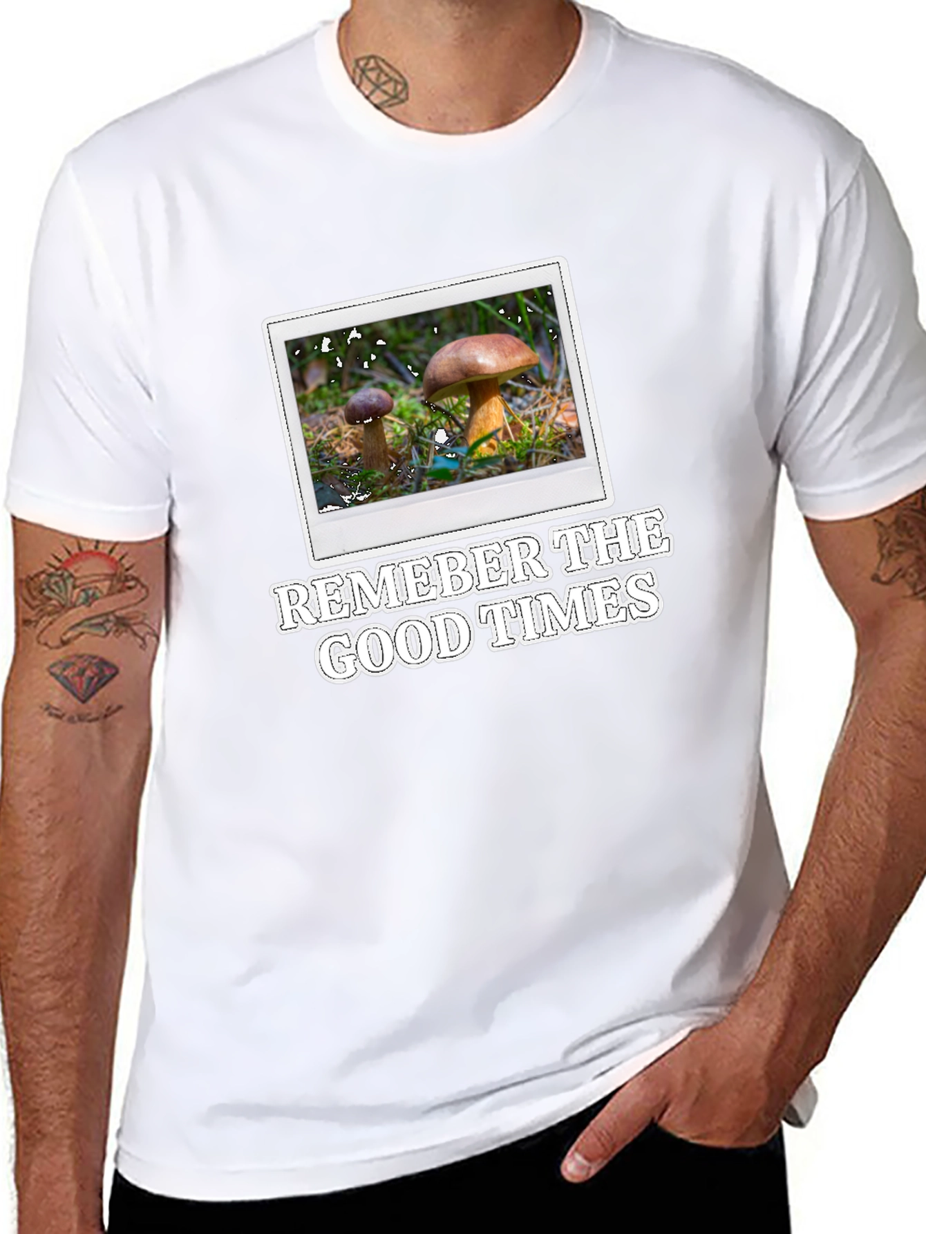 Mushroom Photo T-Shirt - Remember The Good Times