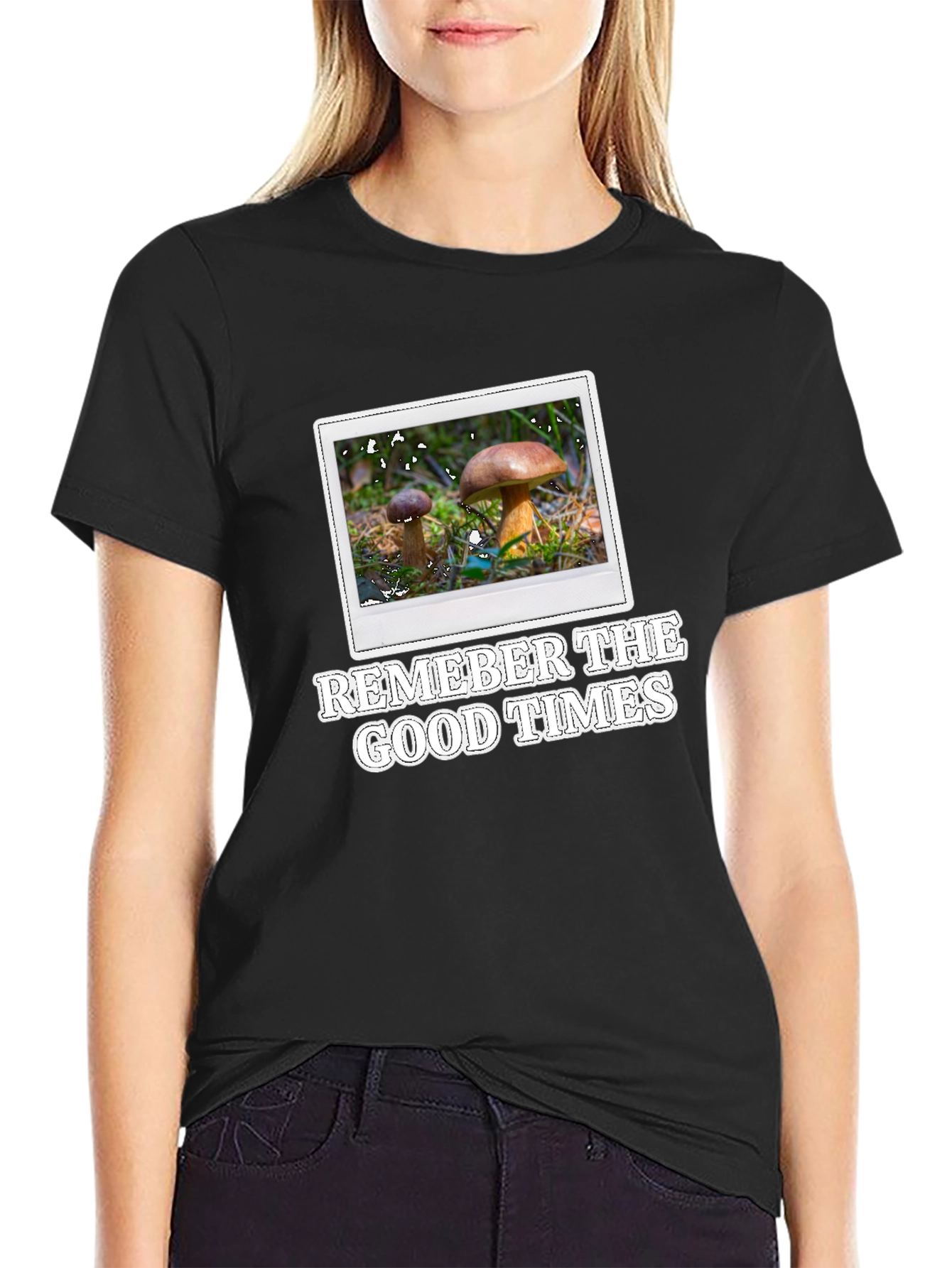 Mushroom Photo T-Shirt - Remember The Good Times