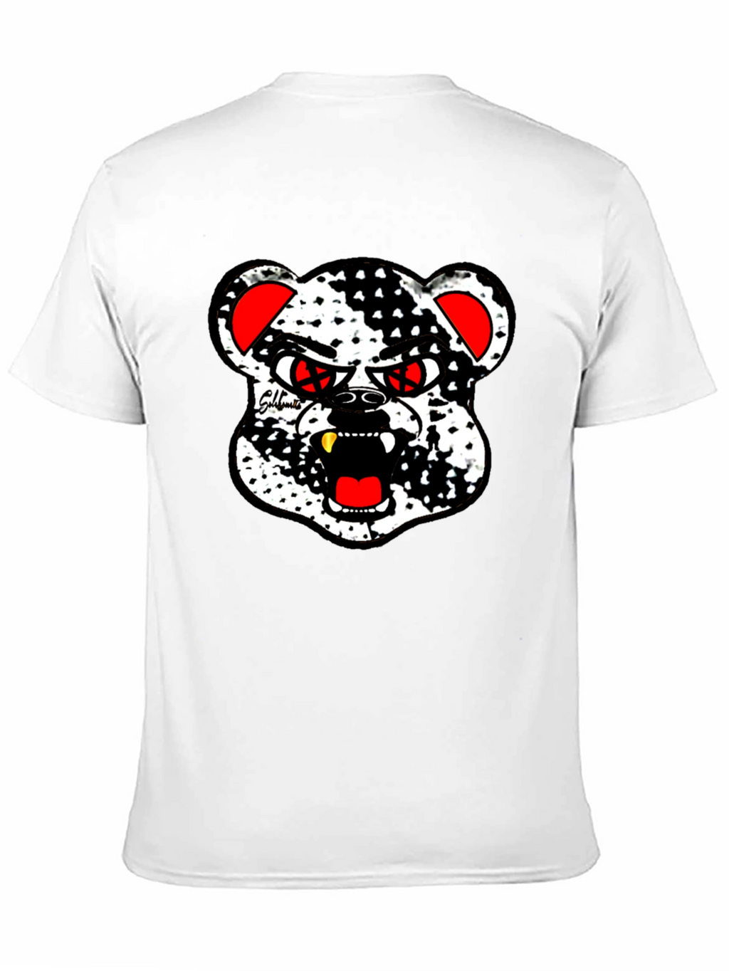 Edgy Bear Graphic Black T-Shirt
