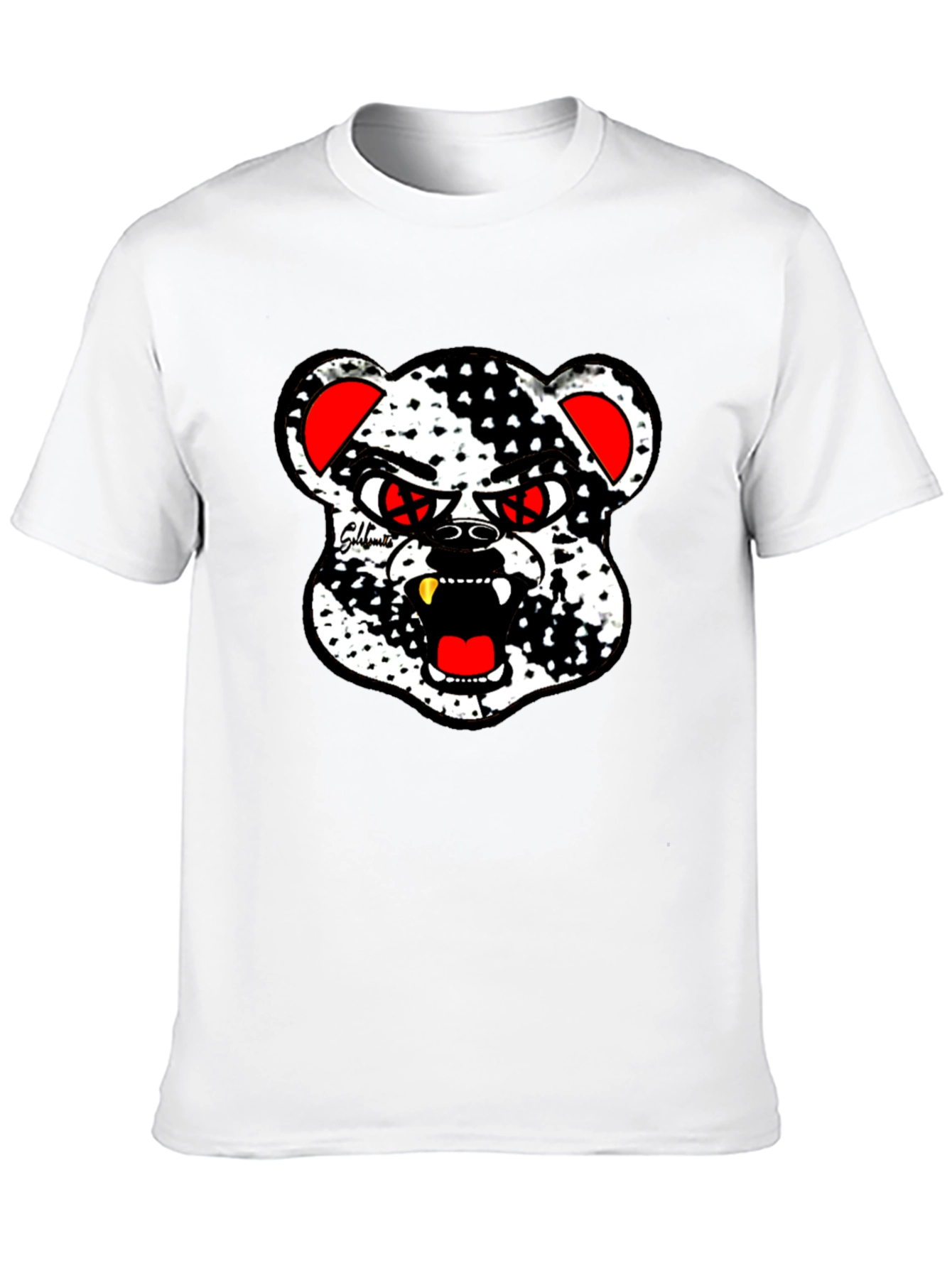 Edgy Bear Graphic Black T-Shirt