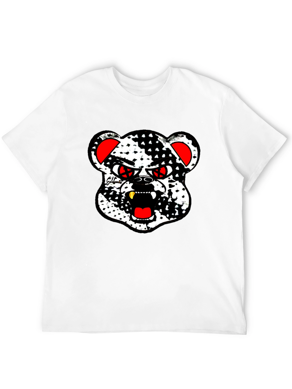 Edgy Bear Graphic Black T-Shirt