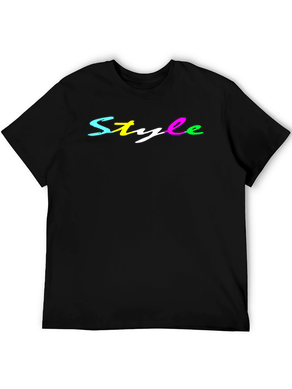 Stylish Mens Black T-Shirt - Style Graphic Tee