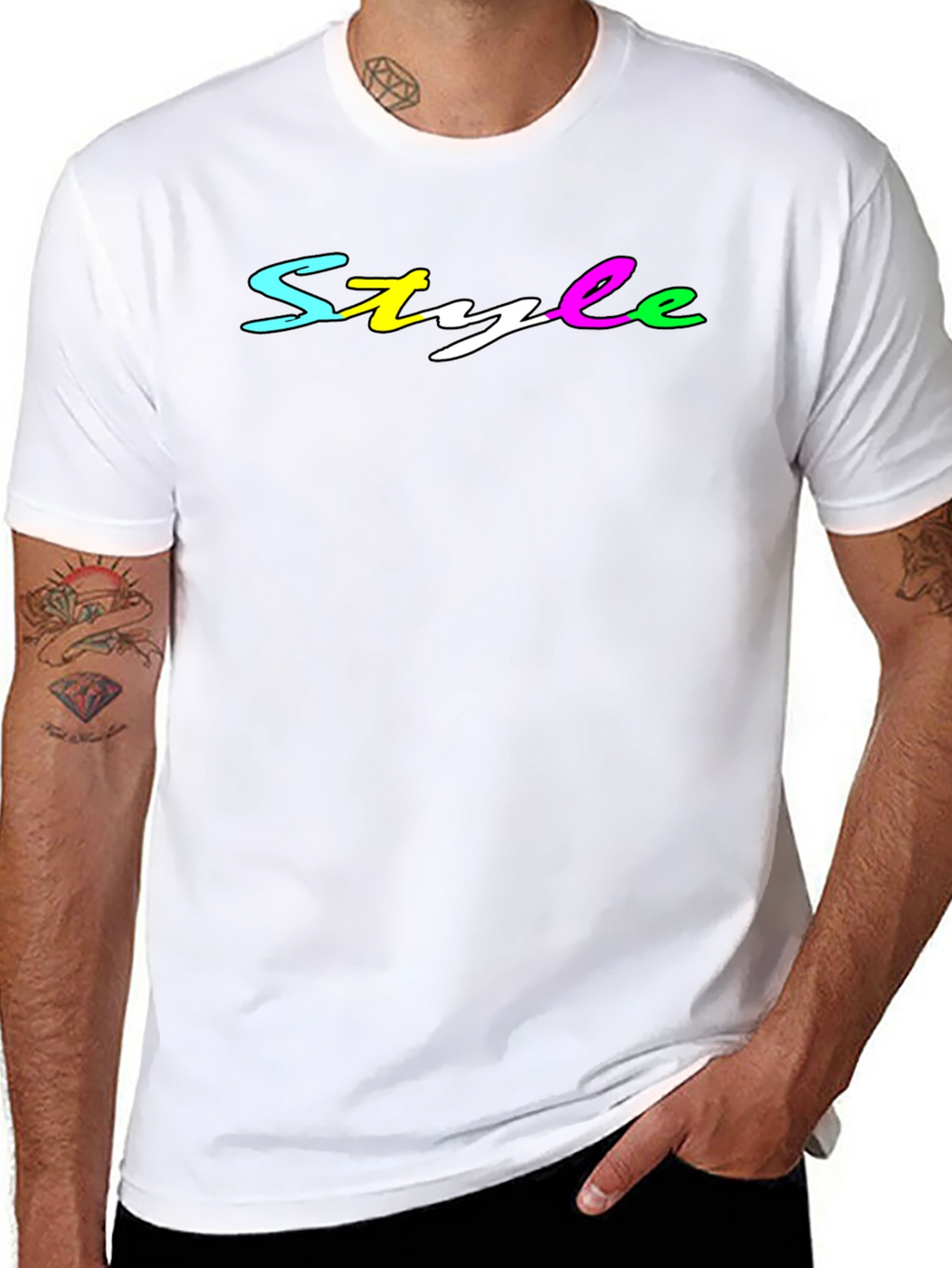 Stylish Mens Black T-Shirt - Style Graphic Tee