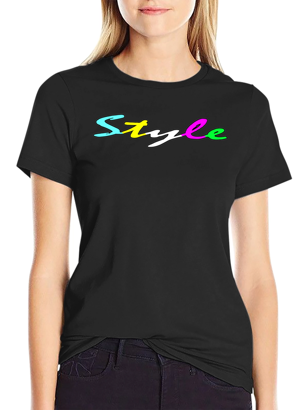 Stylish Mens Black T-Shirt - Style Graphic Tee