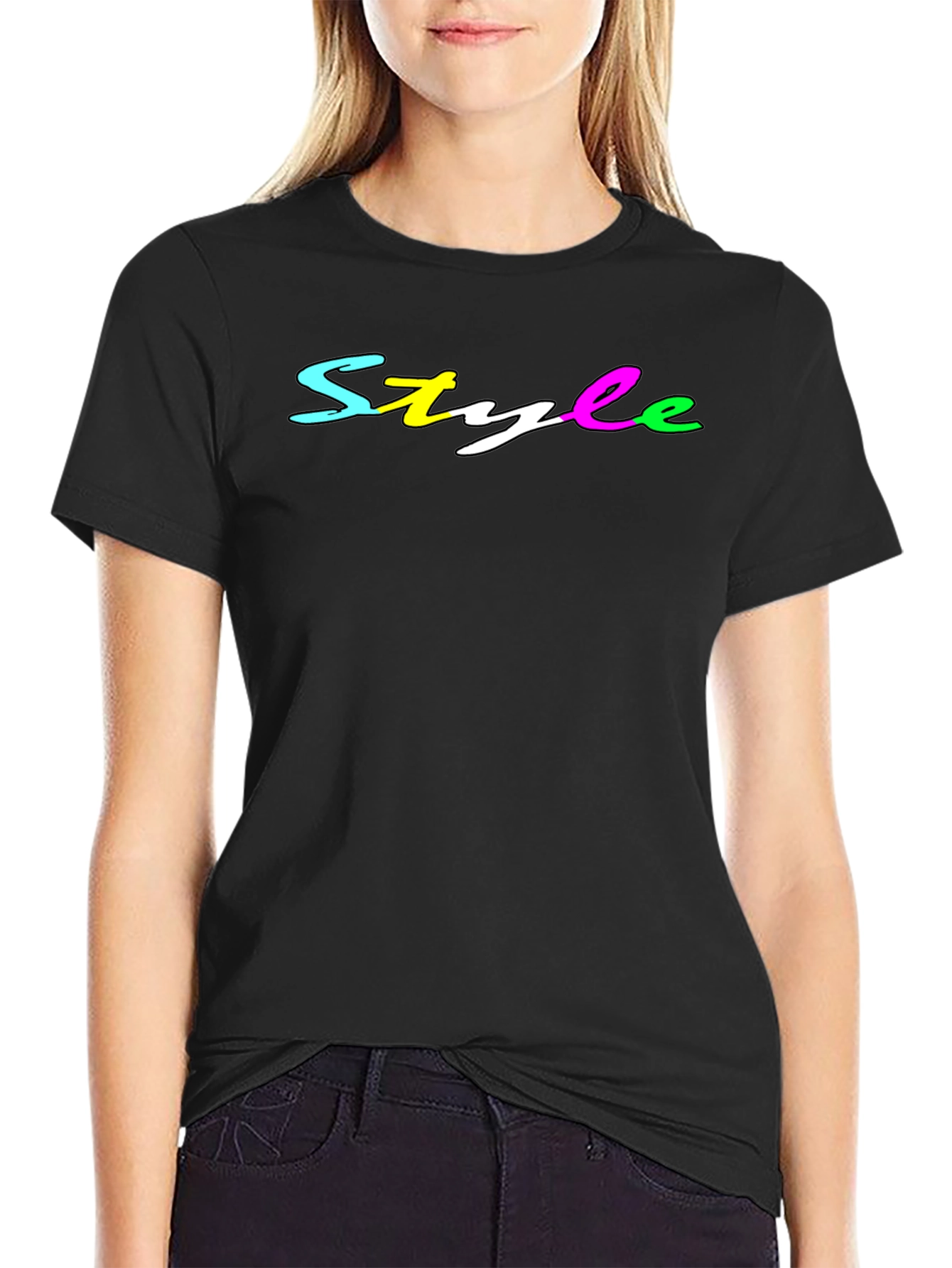 Stylish Mens Black T-Shirt - Style Graphic Tee