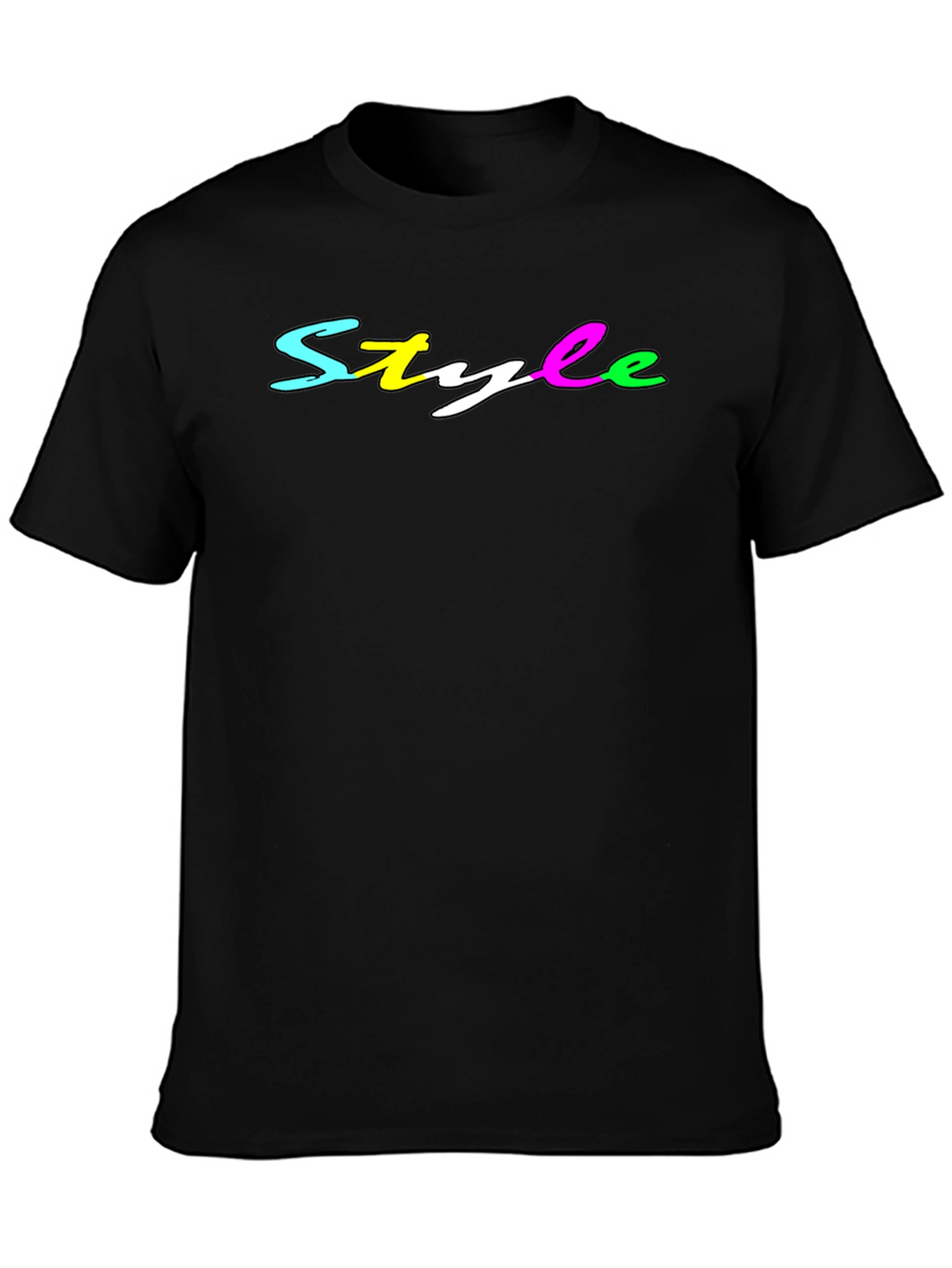 Stylish Mens Black T-Shirt - Style Graphic Tee