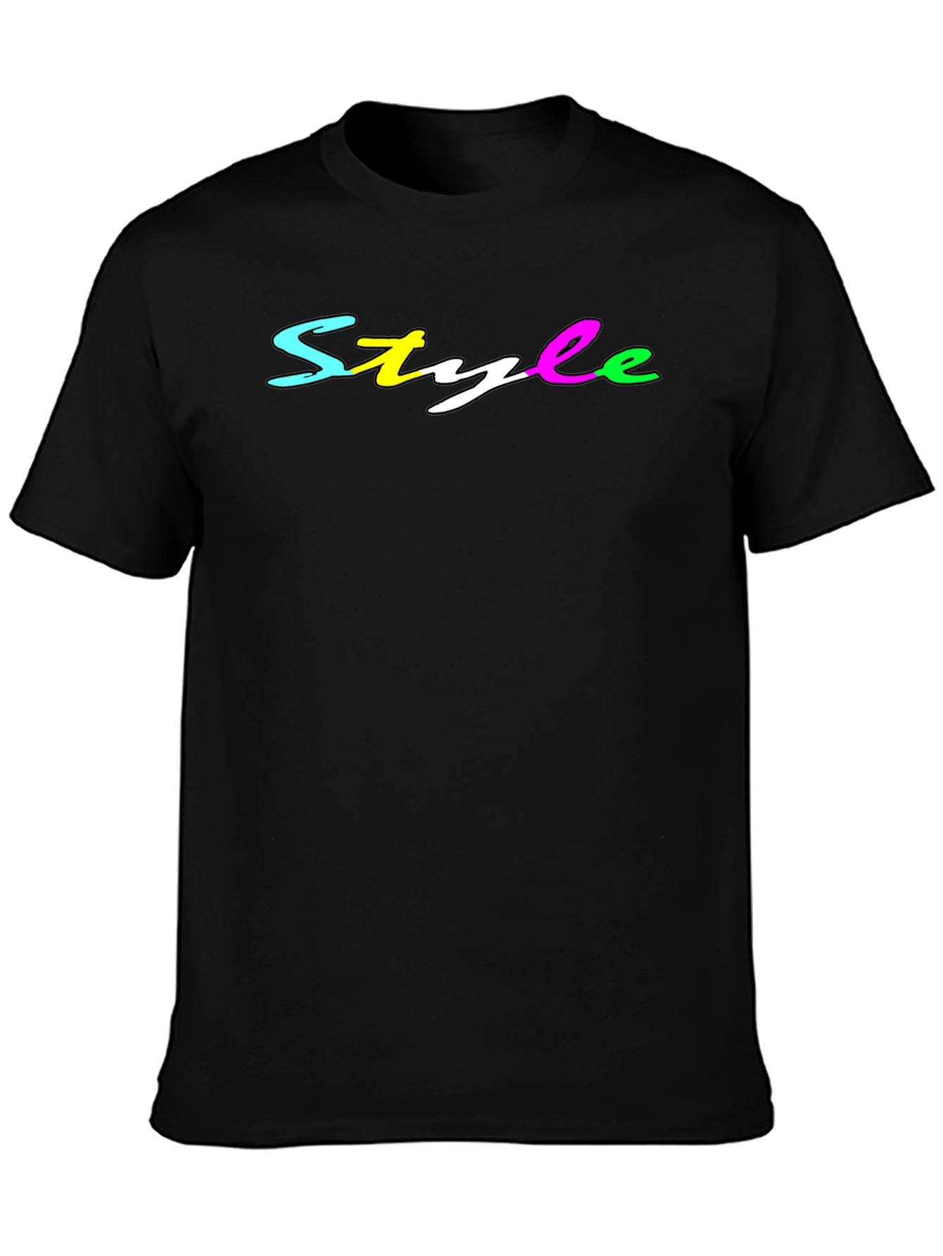 Stylish Mens Black T-Shirt - Style Graphic Tee