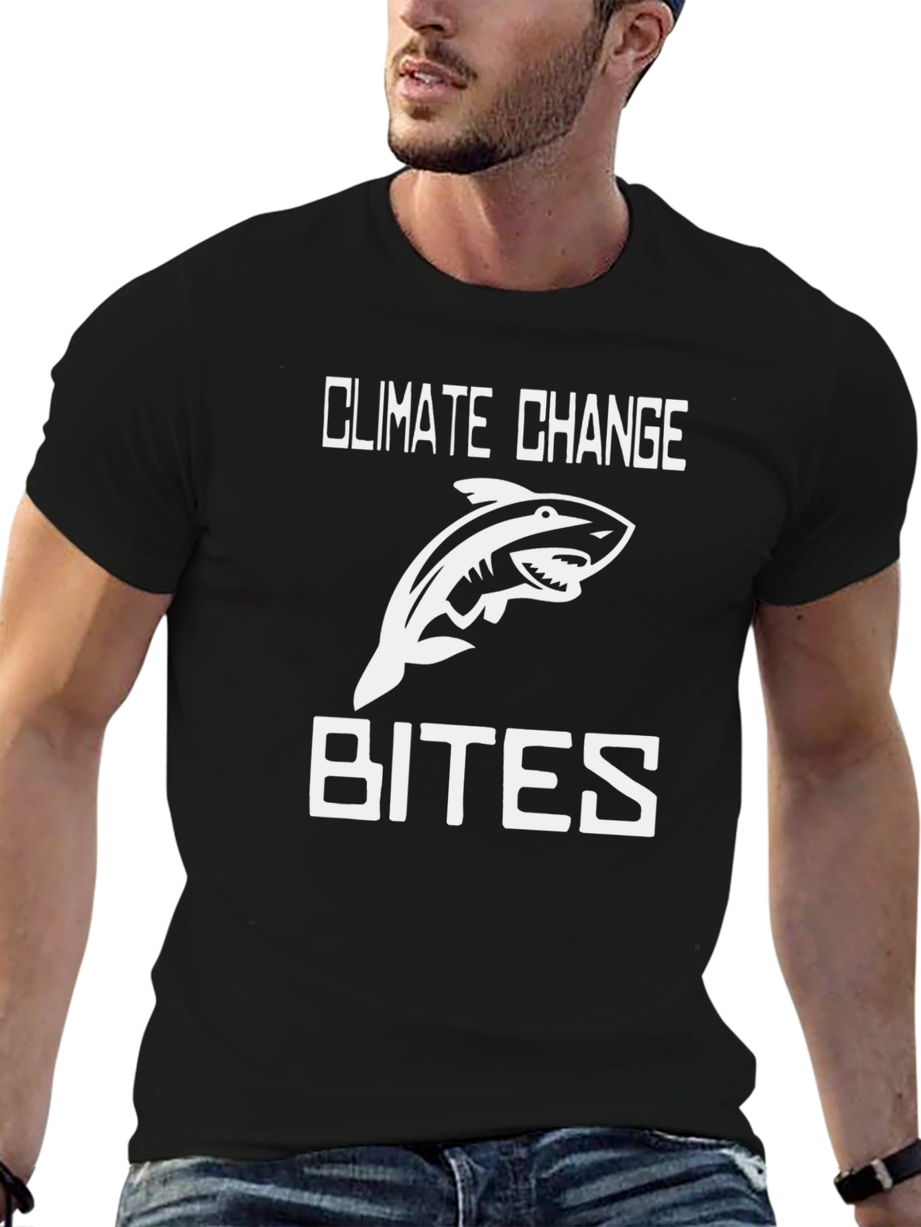 Climate Change Bites Shark Graphic Tee