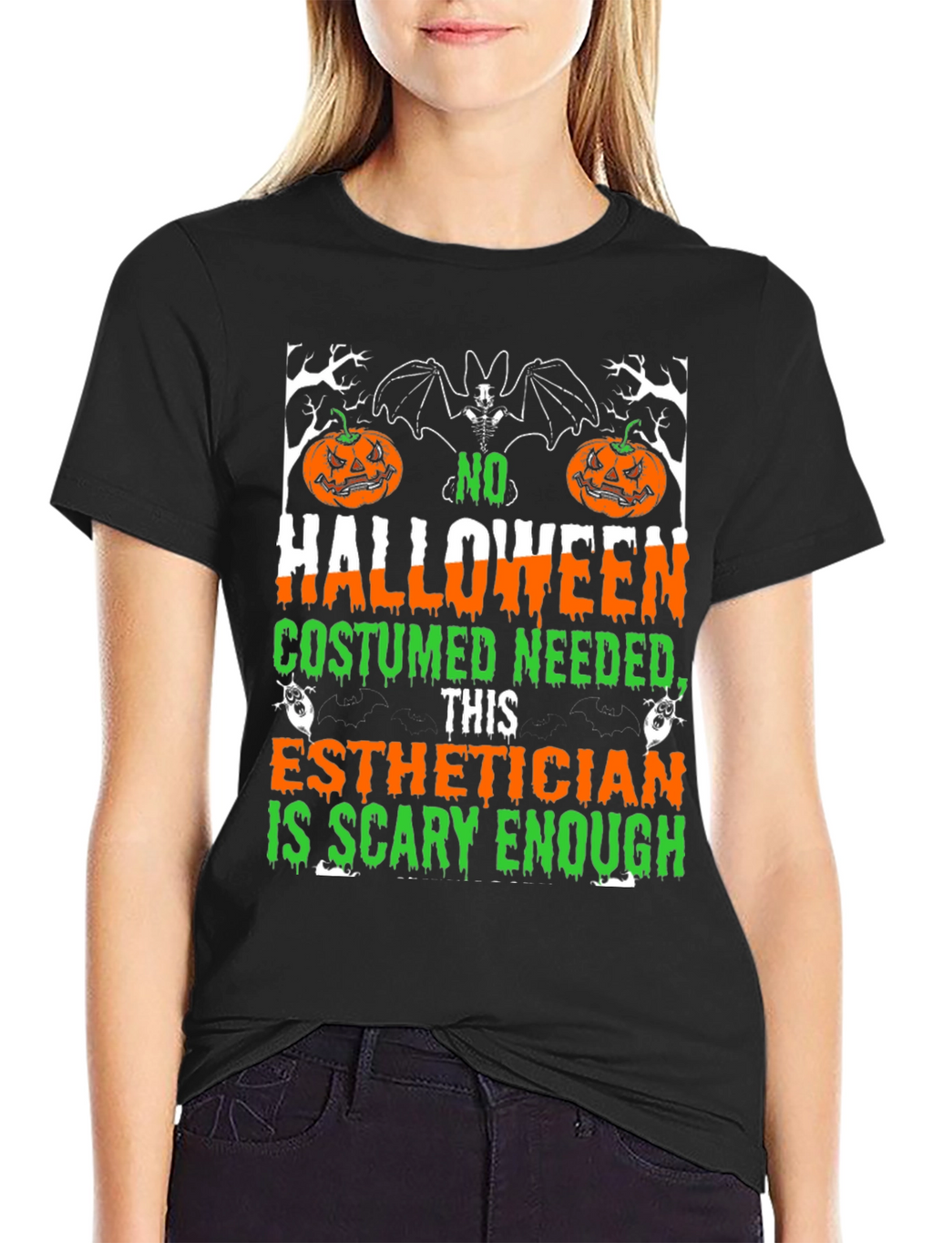 Esthetician Halloween T-Shirt: Scary Enough Costume Tee