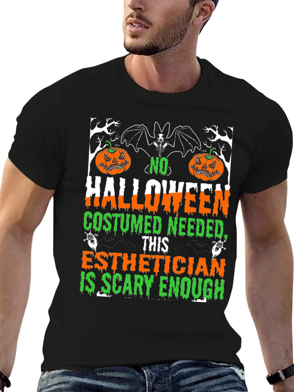 Esthetician Halloween T-Shirt: Scary Enough Costume Tee