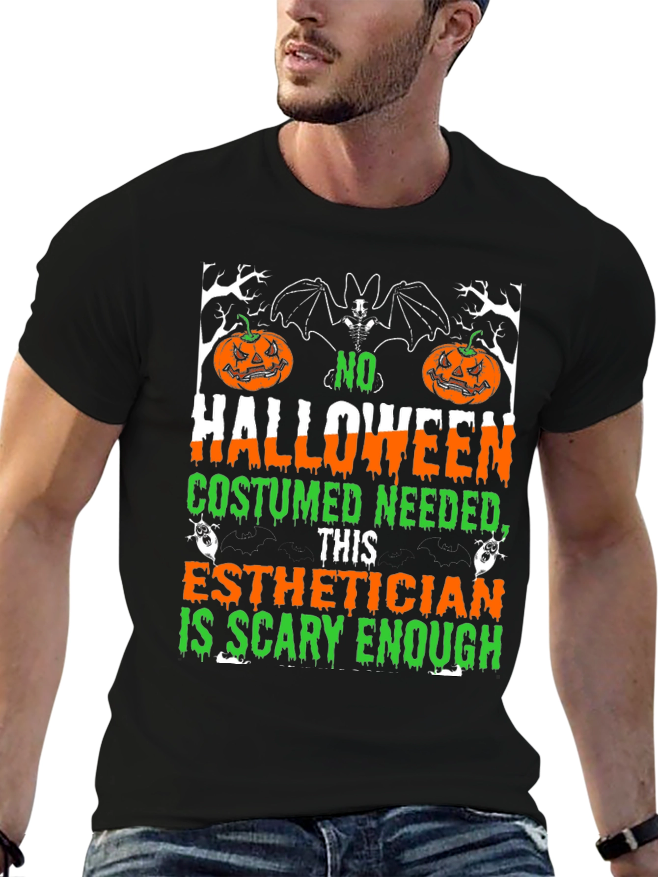 Esthetician Halloween T-Shirt: Scary Enough Costume Tee