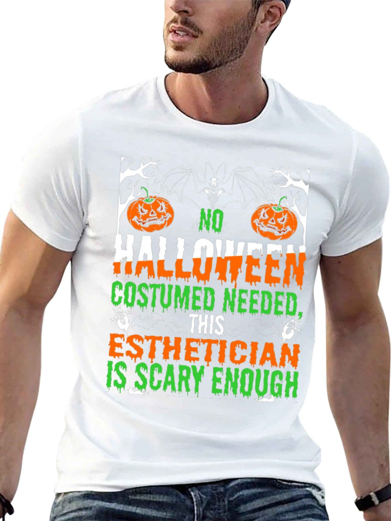 Esthetician Halloween T-Shirt: Scary Enough Costume Tee