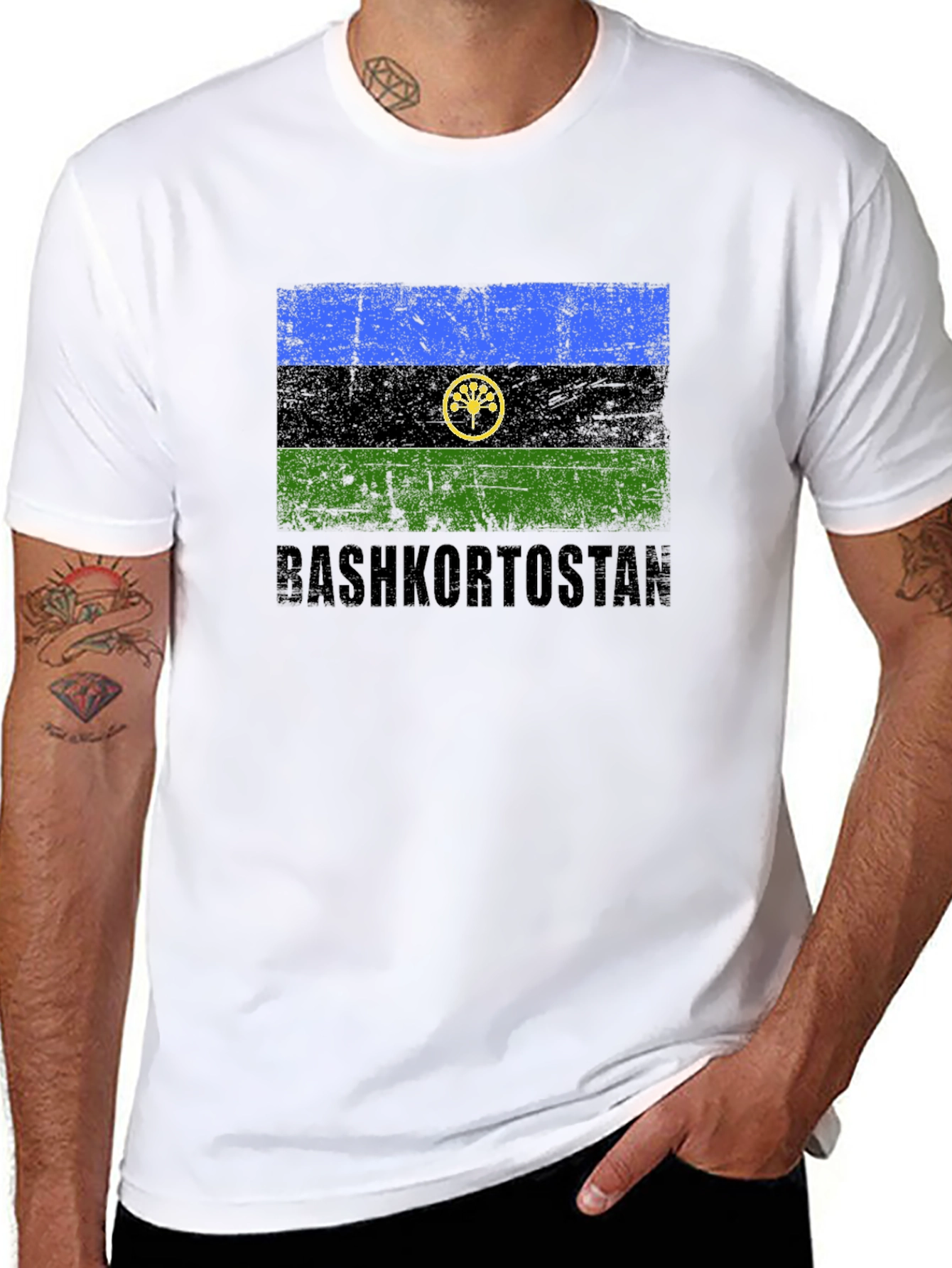 Bashkortostan Flag T-Shirt - Distressed Design
