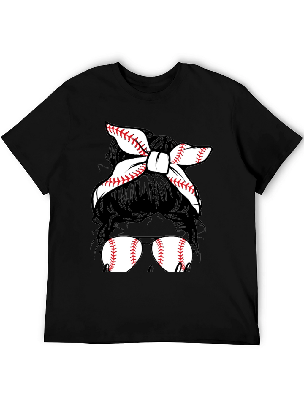 Baseball Mom Messy Bun T-Shirt