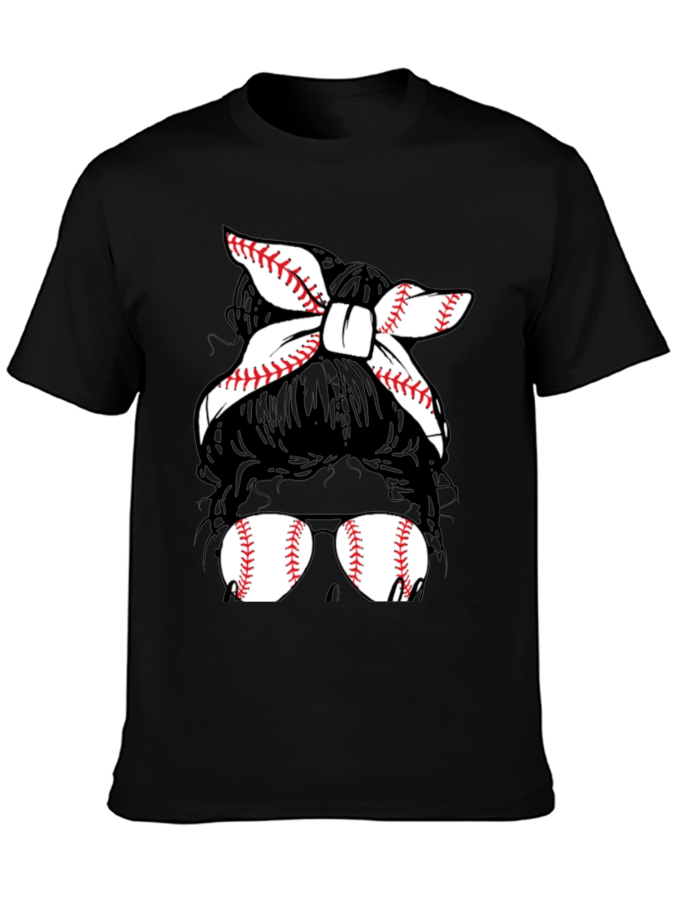 Baseball Mom Messy Bun T-Shirt