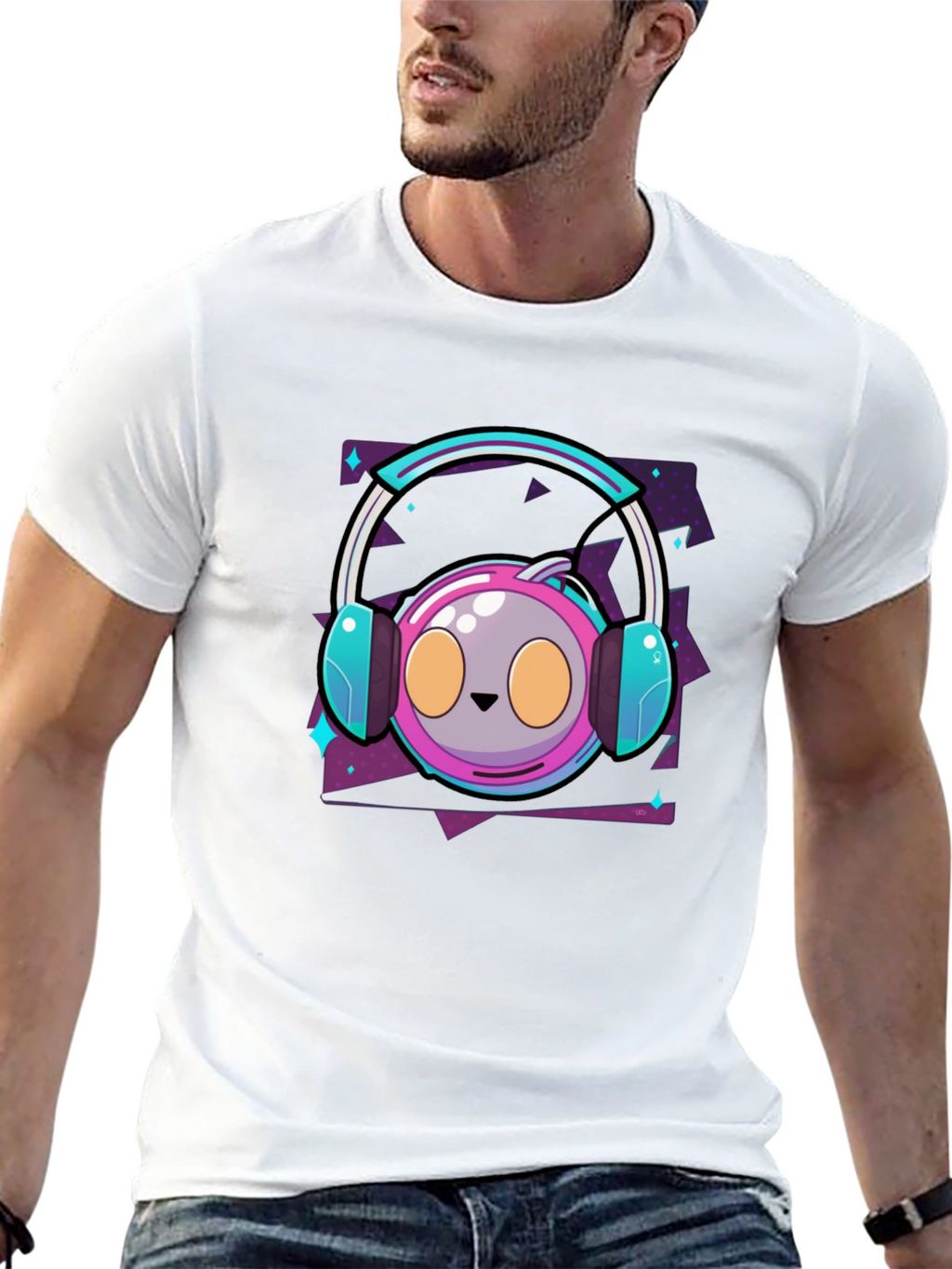 Cartoon Gamer Headset T-Shirt